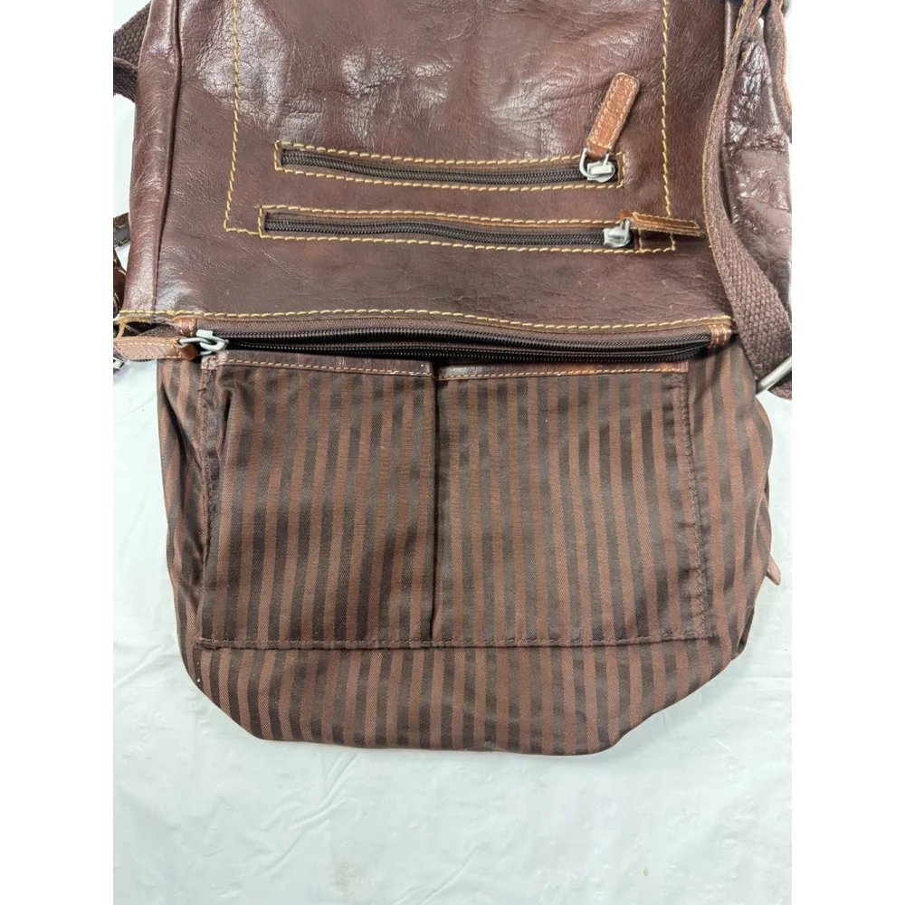 Jack Georges Voyager Leather Crossbody Messenger Hobo Bag